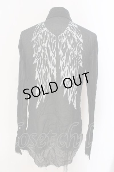 画像3: God of Roses / バックウイングコットンガーゼロングシャツ 1 ブラック O-25-03-09-062-Go-sh-YM-OS (3)