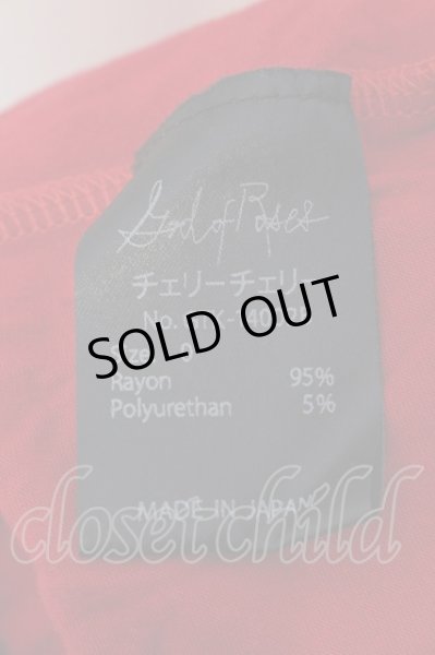 画像3: God of Roses / チェリーチェリードレープタンクトップ 0 レッド O-25-03-09-065-Go-to-YM-ZT135 (3)