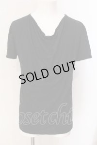 Roshell / ドレープネックTシャツ XL ブラック O-25-03-09-066-Ro-ts-YM-ZT0312B