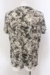 画像2: Aegnoir / 総柄ドレープネックTシャツ XL グレー O-25-03-09-069-AG-ts-YM-ZT158 (2)