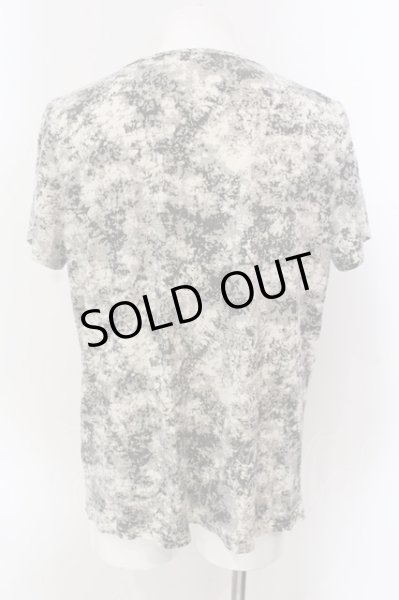 画像2: Aegnoir / 総柄ドレープネックTシャツ XL グレー O-25-03-09-069-AG-ts-YM-ZT158 (2)