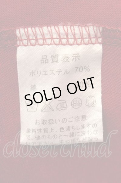 画像3: Aegnoir / 総柄ドレープネックTシャツ XL レッド O-25-03-09-070-AG-ts-YM-ZT136 (3)