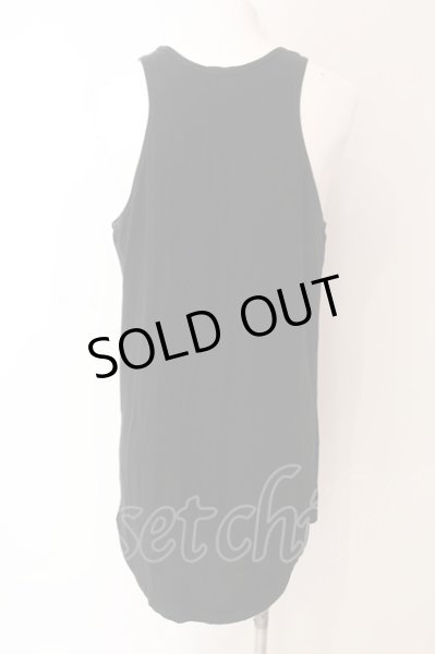 画像2: NO ID. BLACK / コットンロングタンクトップ  ブラック O-25-03-09-007-NO-to-YM-ZT0312A (2)