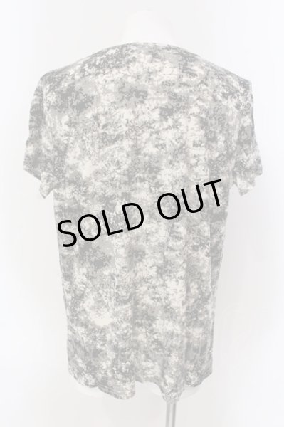 画像2: Aegnoir / 総柄ドレープネックTシャツ XL グレー O-25-03-09-072-AG-ts-YM-ZT158 (2)