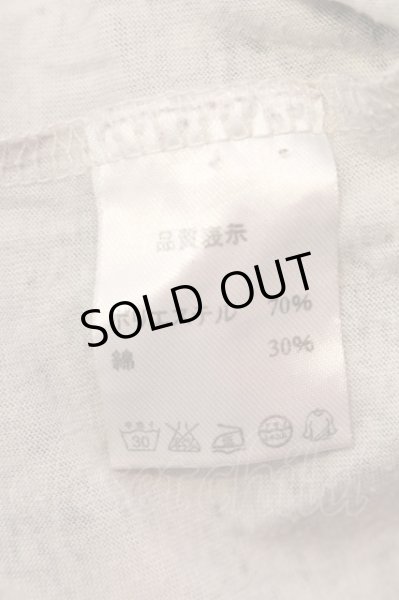 画像3: Aegnoir / 総柄ドレープネックTシャツ XL グレー O-25-03-09-073-AG-ts-YM-ZT158 (3)