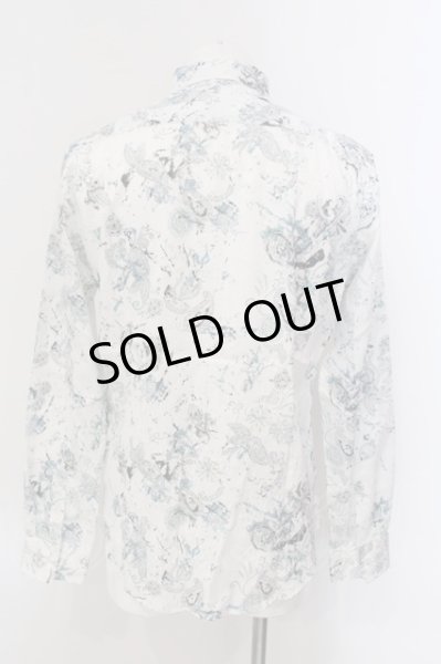 画像3: TORNADO MART / ドットオリエンタルプリントシャツ LL ホワイトｘブルー O-25-03-09-074-TO-sh-YM-ZT136 (3)