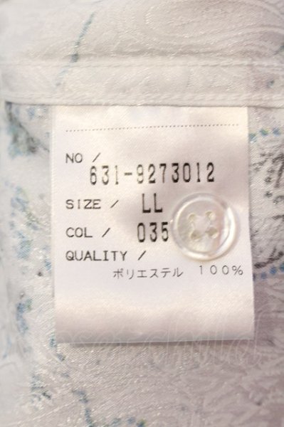 画像4: TORNADO MART / ドットオリエンタルプリントシャツ LL ホワイトｘブルー O-25-03-09-074-TO-sh-YM-ZT136 (4)