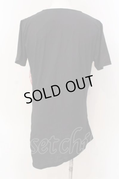 画像3: CIVARIZE / モードドレープフラワーTシャツ 46 ブラックｘレッド O-25-03-09-077-CI-ts-YM-OS (3)