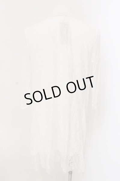 画像3: CIVARIZE / Repレイヤードレース5分袖トッパーカーディガン 46 ホワイト O-25-03-09-079-CI-to-YM-ZT153 (3)