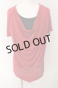 SOS TE NUTO / ドレープレイヤードロングTシャツ 2 レッド O-25-03-09-088-SO-ts-YM-ZT158
