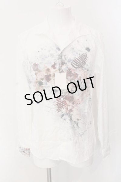 画像1: TORNADO MART / フラワープリントシャツ LL ホワイト O-25-03-09-090-TO-sh-YM-ZT158 (1)