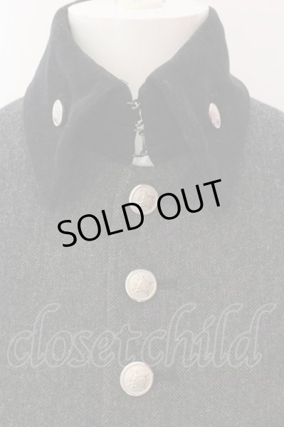 画像2: NO ID. / ツイードナポレオンカラージャケット 1 グレーｘブラック O-25-03-09-093-NO-ja-YM-OS (2)