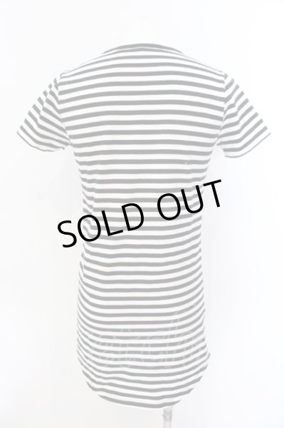 画像2: NO ID. BLACK / コットンボーダーラウンドロングTシャツ 1 ブラックｘホワイト O-25-03-09-094-NO-ts-YM-ZT158 (2)