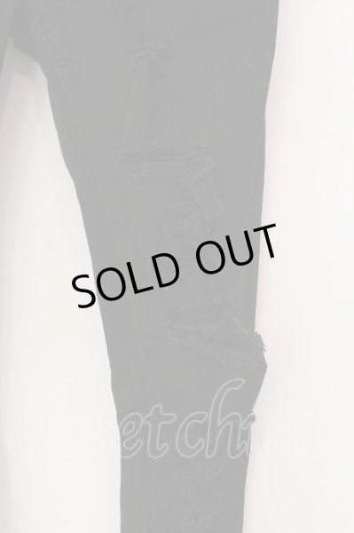 画像2: CavariA / デストロイストレッチスキニーパンツ 42 ブラック O-25-03-09-095-Ca-pa-YM-OS (2)