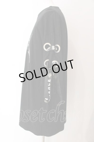 画像3: CV Select / ベルテッドデザインラインストーンプリントTシャツ L ブラック O-25-03-09-112-CV-to-IG-OS (3)