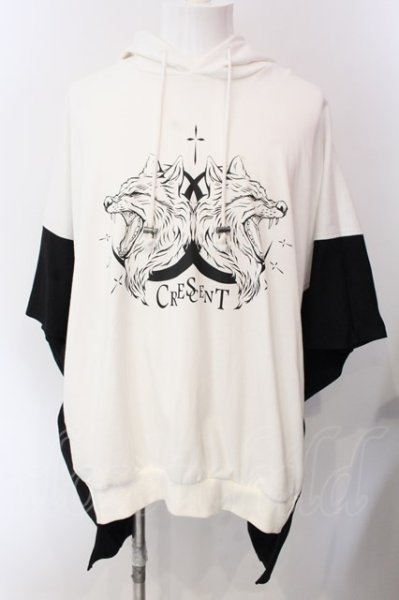 画像1: CIVARIZE / ドッキング切り替え変形ポンチョパーカー F ホワイト×ブラック O-25-03-09-114-CI-to-IG-ZT060 (1)