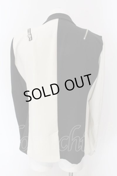 画像4: REGIEVO / １Bピークドジャケット  オフホワイト×ブラック O-25-03-09-115-RG-ja-IG-ZT062 (4)