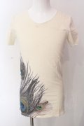 goa / ピーコックプリントTシャツ F アイボリー O-25-03-09-120-go-ts-YM-ZT139