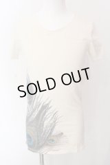 goa / ピーコックプリントTシャツ F アイボリー O-25-03-09-120-go-ts-YM-ZT139