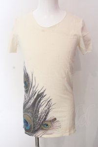 goa / ピーコックプリントTシャツ F アイボリー O-25-03-09-120-go-ts-YM-ZT139