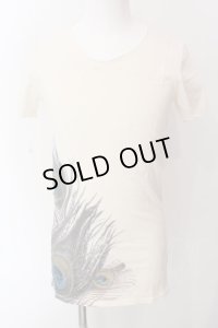 goa / ピーコックプリントTシャツ F アイボリー O-25-03-09-120-go-ts-YM-ZT139