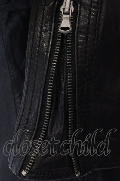 画像4: goa / ラムレザーシングルライダース F ブラック O-25-03-09-121-go-ou-YM-ZT-ML025 (4)