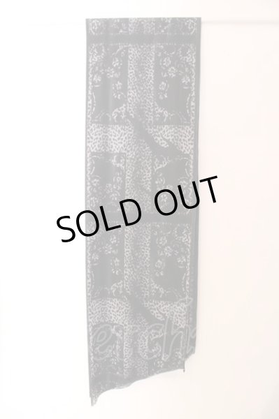 画像2: kiryuyrik / 限定品BRYAN別注ストールクロスレオパードメッシュストール  ブラック O-25-03-09-122-ki-za-YM-ZT139 (2)