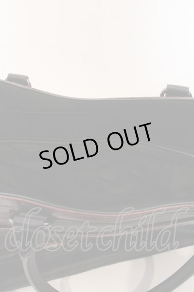 画像5: TORNADO MART / クロコエンボスコンビPUトートバッグ  ボルドーｘブラック O-25-03-09-126-TO-ba-YM-ZT128 (5)