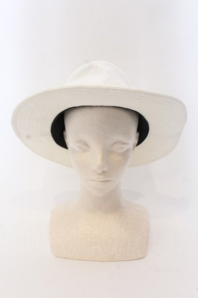 画像2: TORNADO MART / ツバ広ジャガードハット  ホワイト O-25-03-09-129-TO-za-YM-ZT133 (2)