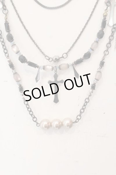 画像2: CIVARIZE / Achieve多重パーツネックレス F ブラック O-25-03-09-139-CI-za-YM-OS (2)