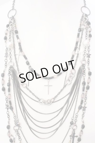 画像3: CIVARIZE / Achieve多重パーツネックレス F ブラック O-25-03-09-139-CI-za-YM-OS (3)