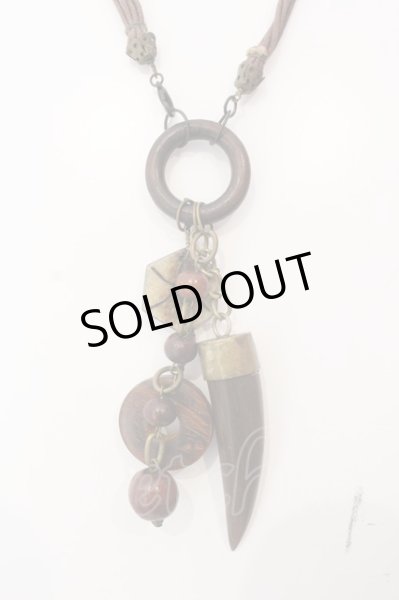 画像2: goa / ホーンネックレス  ブラウン O-25-03-09-142-go-za-YM-ZT128 (2)