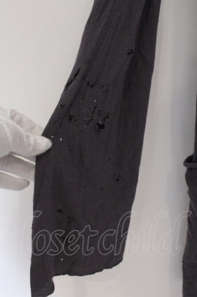 画像2: LGB / CARDI/STD ダメージカーディガン 0（レディース） チャコール O-25-03-13-030-LG-to-YM-ZT336 (2)