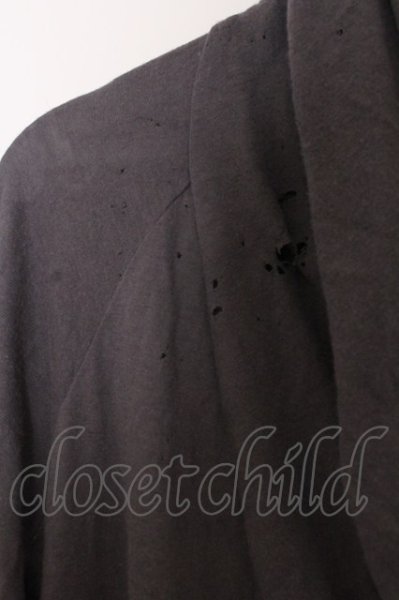 画像3: LGB / CARDI/STD ダメージカーディガン 0（レディース） チャコール O-25-03-13-030-LG-to-YM-ZT336 (3)