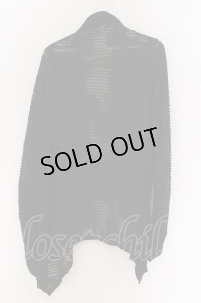 画像3: TORNADO MART / ウェーブジャガードショールカーディガン  ブラック O-25-03-13-031-TO-to-YM-OS (3)