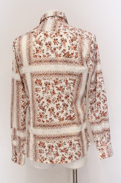 画像2: TORNADO MART / フラワーパネルシャツ L ホワイト O-25-03-13-033-TO-sh-YM-ZT248 (2)