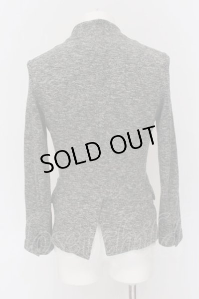 画像2: TORNADO MART / メランジパールニットノーカラージャケット M グレー O-25-03-13-036-TO-to-YM-ZT248 (2)