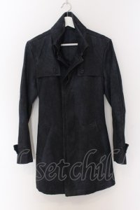 TORNADO MART / スウェードヘアラインロングコート M ネイビー O-25-03-13-004-TO-ou-YM-ZT-M126