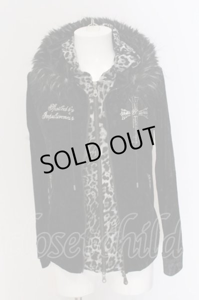 画像3: TRAVAS / ストーンベルベットレイヤードパーカー 46 ブラック O-25-03-13-040-TR-to-YM-OS (3)