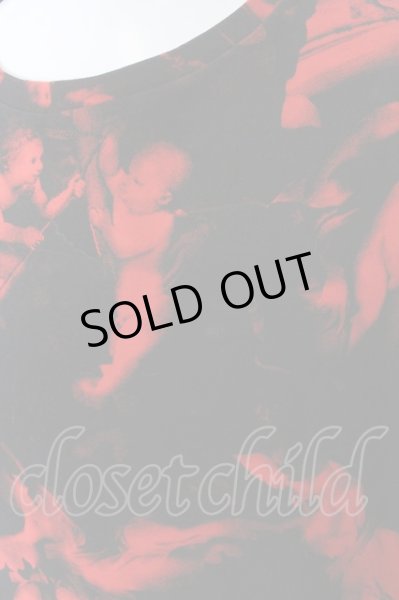 画像2: NO ID. BLACK / 宗教柄BIG Tシャツ  レッド O-25-03-13-049-NO-ts-YM-OS (2)