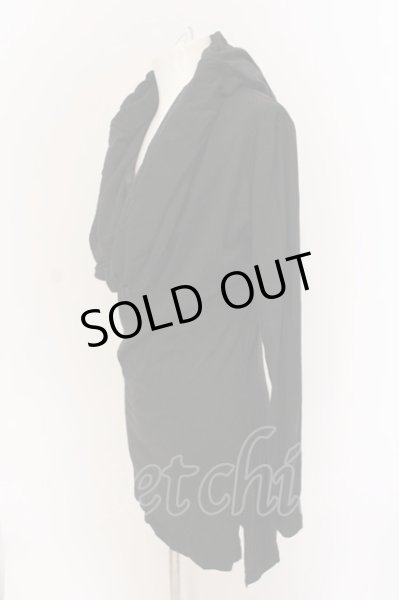 画像2: NO ID. BLACK / C天竺ドレープフーデッドカットソー 1 ブラック O-25-03-13-052-NO-to-YM-ZT0324N (2)