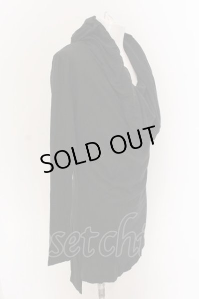 画像3: NO ID. BLACK / C天竺ドレープフーデッドカットソー 1 ブラック O-25-03-13-052-NO-to-YM-ZT0324N (3)