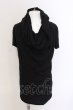 画像1: NO ID. BLACK / C天竺ドレープフーデッドTシャツ 1 ブラック O-25-03-13-053-NO-ts-YM-ZT030 (1)
