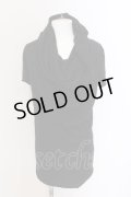 NO ID. BLACK / C天竺ドレープフーデッドTシャツ 1 ブラック O-25-03-13-053-NO-ts-YM-ZT030