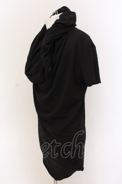 画像2: NO ID. BLACK / C天竺ドレープフーデッドTシャツ 1 ブラック O-25-03-13-053-NO-ts-YM-ZT030