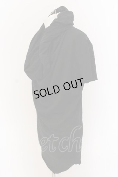 画像2: NO ID. BLACK / C天竺ドレープフーデッドTシャツ 1 ブラック O-25-03-13-053-NO-ts-YM-ZT030