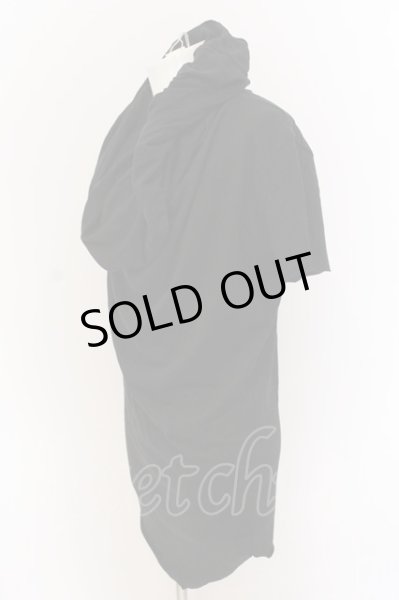 画像2: NO ID. BLACK / C天竺ドレープフーデッドTシャツ 1 ブラック O-25-03-13-053-NO-ts-YM-ZT030 (2)