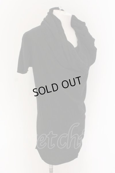 画像3: NO ID. BLACK / C天竺ドレープフーデッドTシャツ 1 ブラック O-25-03-13-053-NO-ts-YM-ZT030
