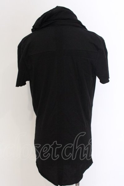 画像4: NO ID. BLACK / C天竺ドレープフーデッドTシャツ 1 ブラック O-25-03-13-053-NO-ts-YM-ZT030