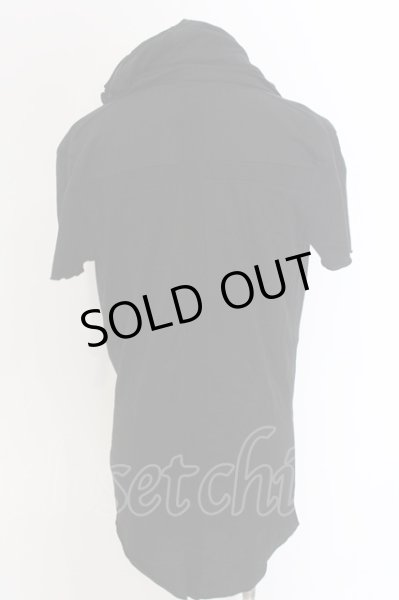 画像4: NO ID. BLACK / C天竺ドレープフーデッドTシャツ 1 ブラック O-25-03-13-053-NO-ts-YM-ZT030 (4)